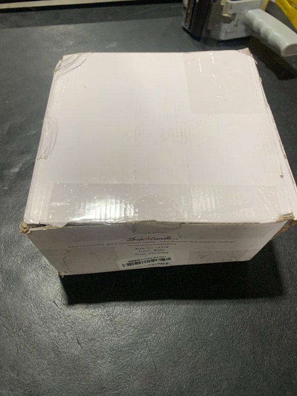 Photo 1 of Bulk Pack of 72 White Votive Candles - Box of 72 Unscented Bulk Candles - 15 Hour Burn Time - for Weddings, Restaurants, Parties, Spa and Decorations.