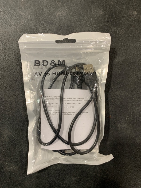 Photo 1 of BD&M AV to HDMI Converter, RCA to HDMI Adapter, Composite CVBS Video Audio Support PAL/NTSC for TV/PC/ PS3/ STB/Xbox VHS/VCR/Blue-Ray DVD Players