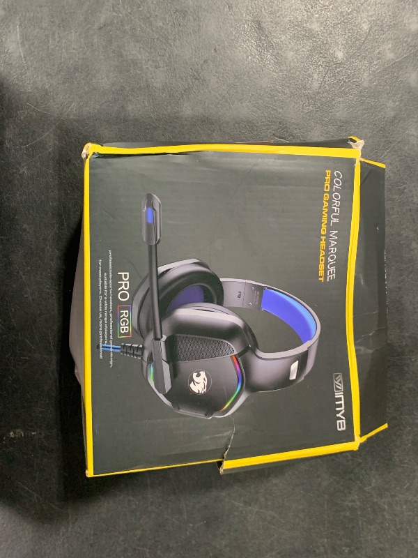 Photo 1 of IMYB A36 Gaming Headset with Microphone for Pc, Xbox One Series X/s, Ps4, Ps5, Switch, Stereo Wired Noise Cancelling Over-Ear Headphones with Mic for Computer, Laptop, Mac, Nintendo, Gamer (Blue)