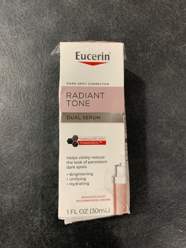 Photo 1 of Eucerin Radiant Tone Dual Serum Dark Spot Corrector, Dark Spot Serum with Thiamidol and Hyaluronic Acid, Helps Visibly Reduce the Look of Persistent Dark Spots, 1 Fl Oz Bottle