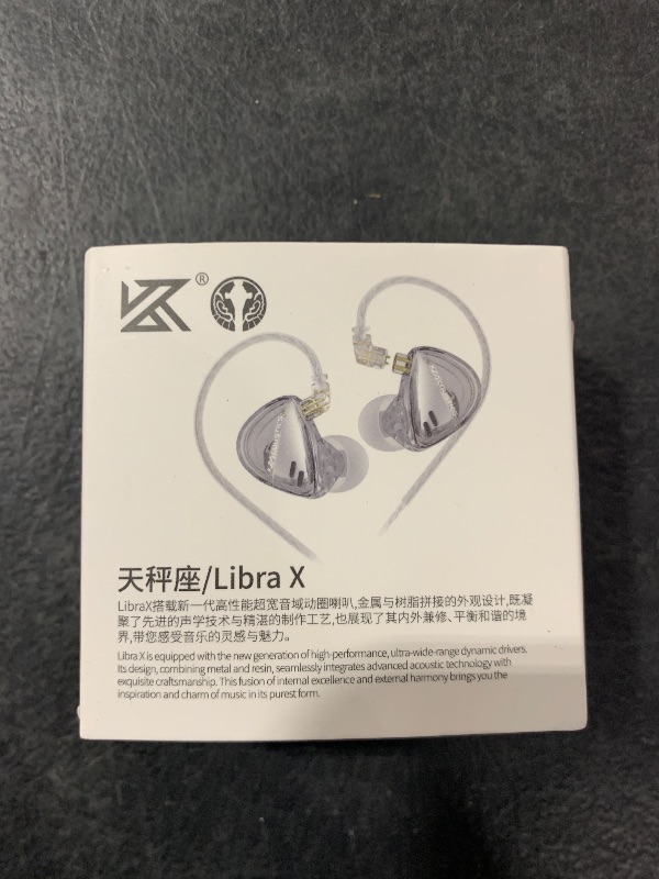 Photo 1 of KZ Libra X in-Ear Headphones,Detachable Wire Heavy Bass Earbuds, LibraX HiFi IEM Earphones,Ultra-Wide Dynamic Headsets for Music Lover (with Microphone)