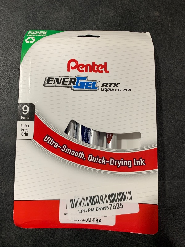 Photo 1 of Pentel Energel Deluxe RTX Retractable Liquid Gel Pen,Ultra Micro Point 0.3mm, Fine Line, Needle Tip, Black,Blue,Red Ink Each 1 Pen Total 3 Pens-Value Set of 3 (Value Set of 9)