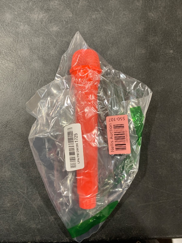 Photo 1 of Facmogu 2PCS Fake Microphone Prop, Plastic Realistic Prop Microphone, Pretend Mics Simulate Speech Practice, Mic Prop for Karaoke Costume Role Play Christmas Cosplay Music Birthday Party Favors - Red