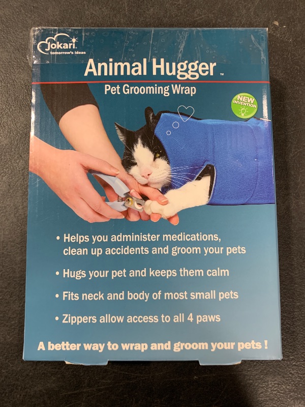 Photo 1 of Jokari Animal Hugger Wrap Bag Carrier to Groom Cats, Pets, and Small Dogs or Kittens. Clip Nails, Brush Fur or Hair, Hold Furry Friends Snug and Safe. Great Grooming Restraint Kit for Pets or Groomers