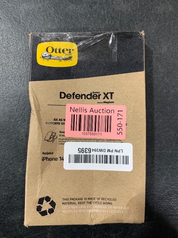 Photo 1 of OtterBox iPhone 14 Pro Max (ONLY) Defender Series XT Case - Black, screenless, Rugged, Snaps to MagSafe, Lanyard Attachment
