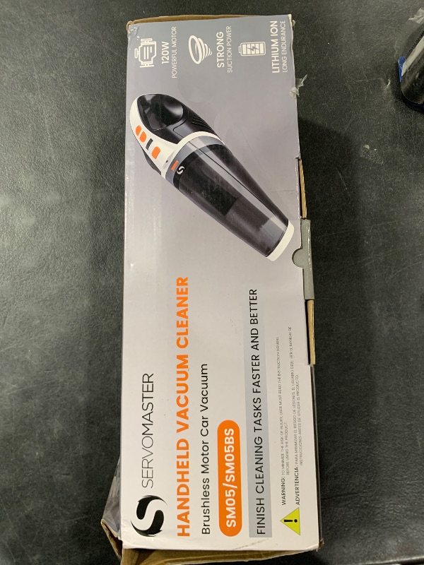 Photo 1 of SERVOMASTER Handheld Vacuum Cordless, Car Vacuum Portable Cordless 15000Pa High Power, Hand Vacuums 2-Speed Brushless with LED, Rechargeable Mini Vacuum Cleaner for Car, Home, Office, Pet