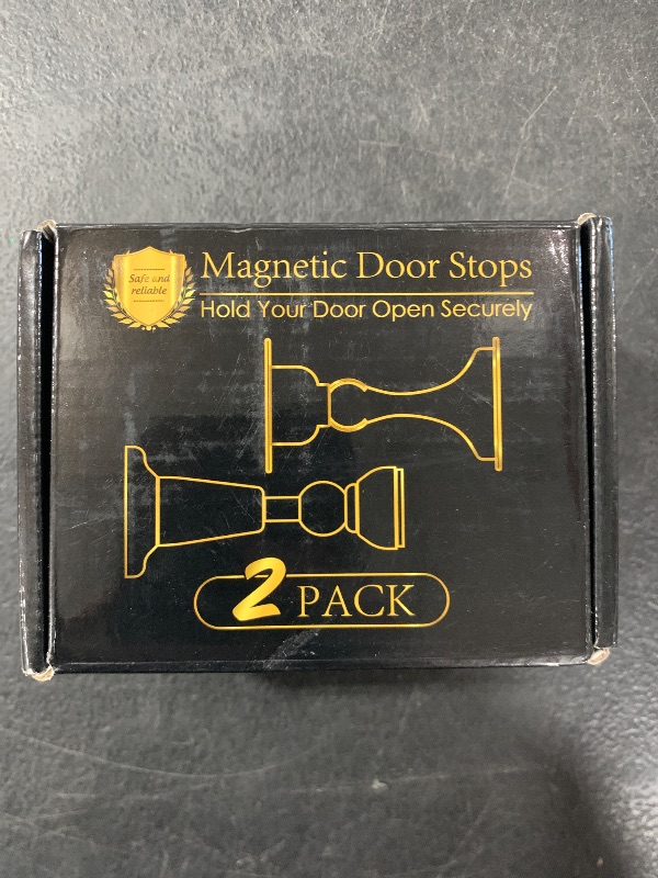 Photo 1 of Door Stoppers Magnetic Door Catch - 2 Pack Stainless Steel Heavy Duty Door Holder Stops for Bottom Top of Door - Wall Floor Mounting No Drill 3D Adhesive & Screws Strong Magnet Keep Door Open
