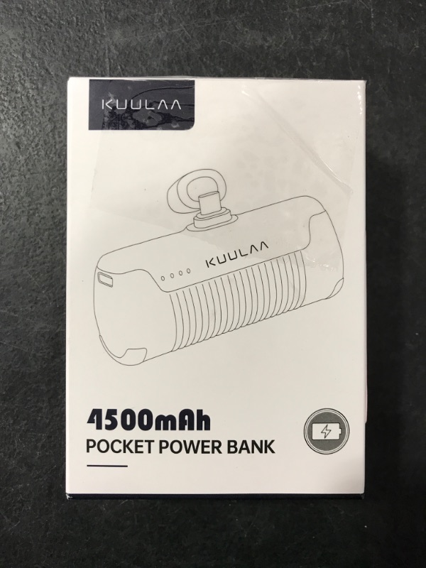 Photo 1 of Kuulaa Portable Charger USB C Power Bank 4500mAh Small Portable Phone Charger Android Compact Plug in Battery Pack Portable Compatible with iPhone 15, Samsung Galaxy, Moto, LG, Pixel, Pink