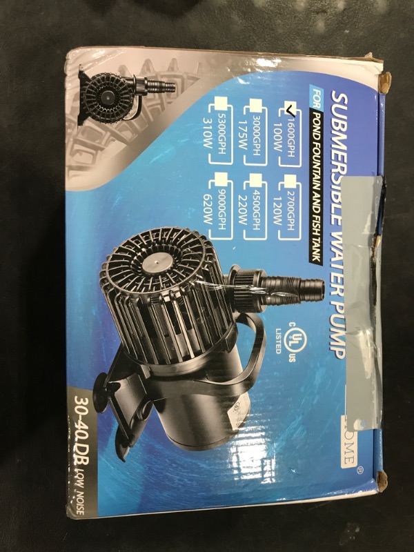 Photo 1 of VIVOHOME Electric 100W 1600GPH Submersible Water Pump for Koi Pond Pool Waterfall Fountains Fish Tank and Aquarium1037550467
