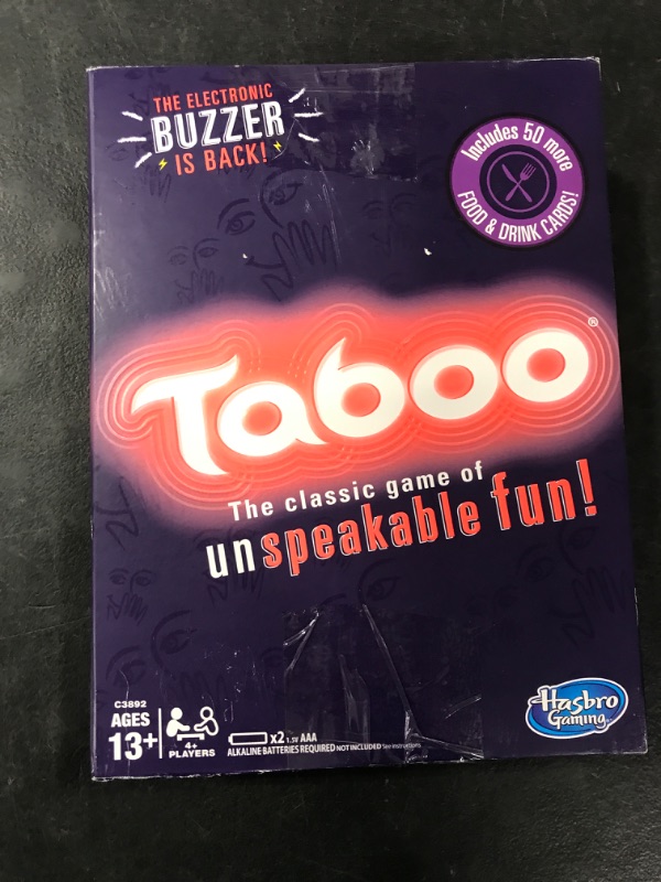 Photo 1 of Hasbro Gaming Taboo Party Board Game with Buzzer for Kids Ages 13 and Up (Amazon Exclusive)