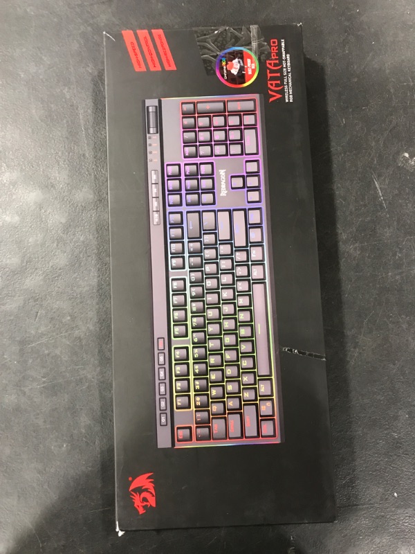 Photo 1 of Redragon K580 PRO Wireless RGB Gaming Keyboard, 3-Modes 104 Keys Mechanical Keyboard w/Hot-Swap Socket, Dedicated Media Controls & Onboard Macro Recording, Linear Red Switch