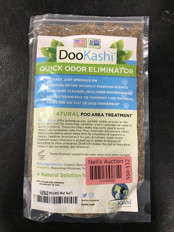 Photo 1 of DooKashi for Dogs Pet Odor Eliminator for Yard and Lawn - Dry Bokashi Bran Powered Poop and Urine Odor Remover, 1 lb