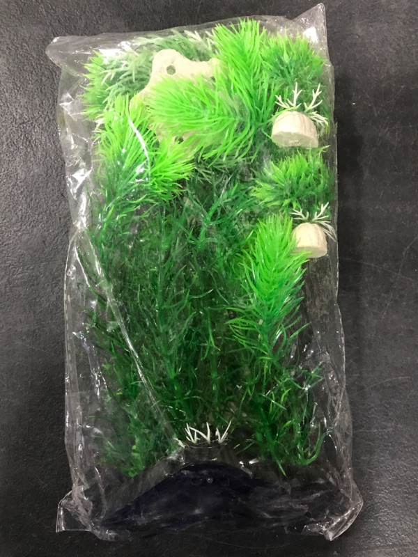 Photo 1 of MyLifeUNIT Aquarium Plants, Artificial Aquarium Decorations for Fish Tank Decor, Pack of 4