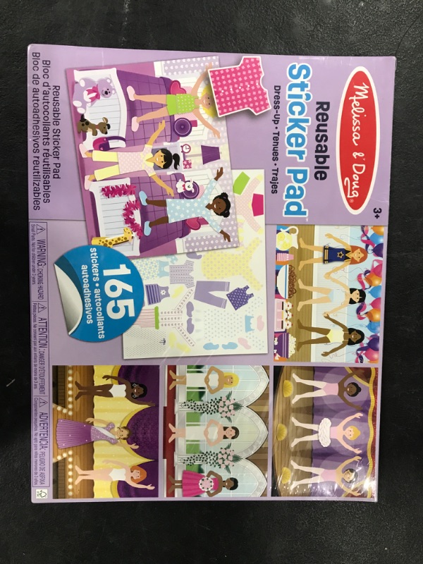 Melissa & Doug Reusable Sticker Pad: Dress-Up - 165+ Stickers Removable ...