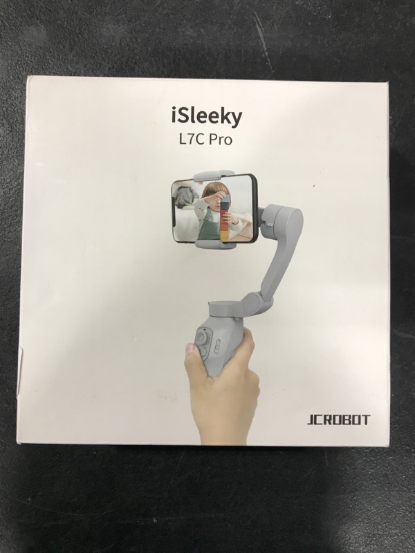 Photo 1 of iSleeky L7C Plus 3-Axis Phone Gimbal Stabilizer With Adjustable Fill Light for Smartphone Video Recording, Android & iPhone, TikTok YouTube Vlogging Kit