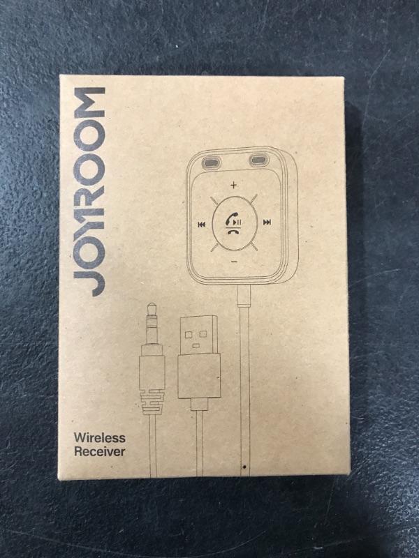 Photo 1 of JOYROOM Bluetooth 5.4 AUX Car Adapter[2025 Upgrade] [Stronger Dual Mics& Noise Cancellation] [Multifunction Button& Plug-and-Play] Bluetooth Receiver for Car Music/Hands-Free Calls/Stereo Audio, Black