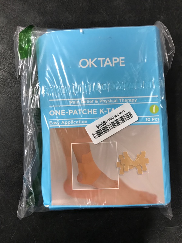 Photo 1 of OK TAPE Precut Kinesiology Ankle Tape, 10 Pcs, Pain Relief, Prevent Ankle Sprain, Provide Support for Ankle Ligament, Elastic Athletic Tape, Breathable K Tape for Daily use - Beige