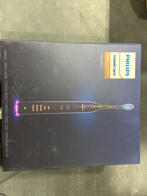 Photo 1 of Philips Sonicare DiamondClean Smart 9750 Rechargeable Electric Power Toothbrush, Lunar Blue, HX9954/56