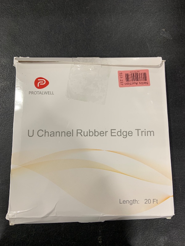 Photo 1 of Rubber Edge Trim, Self-Adhesive Rubber Edge Trim, Edge Protector for 3/16" Glass and Flexiglass, EPDM Material, Fit 3/16"(5mm), Length 20Ft, Black Color, U Channel Edge Trim