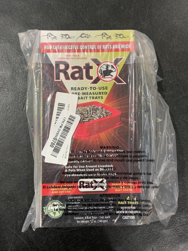 Photo 1 of EcoClear Products 620105, RatX Ready-to-Use Pre-Measured 3 oz. Trays, 4-Pack