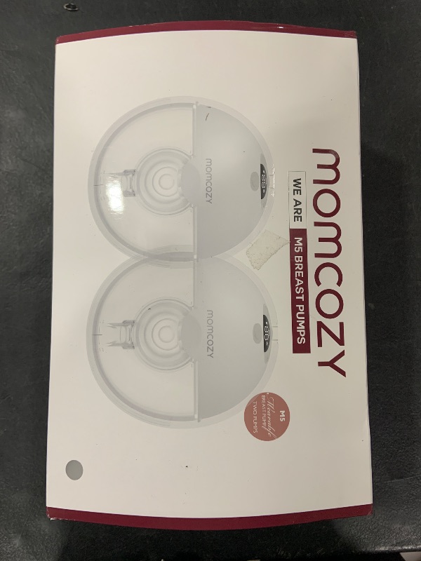 Photo 1 of Momcozy M5 Hands-Free Wearable Breast Pump, Double-Sealed Flange for Baby-Like Comfort, 3 Modes & 9 Suction Levels, Portable Electric Pump – 24mm, 2-Pack Quill Gray