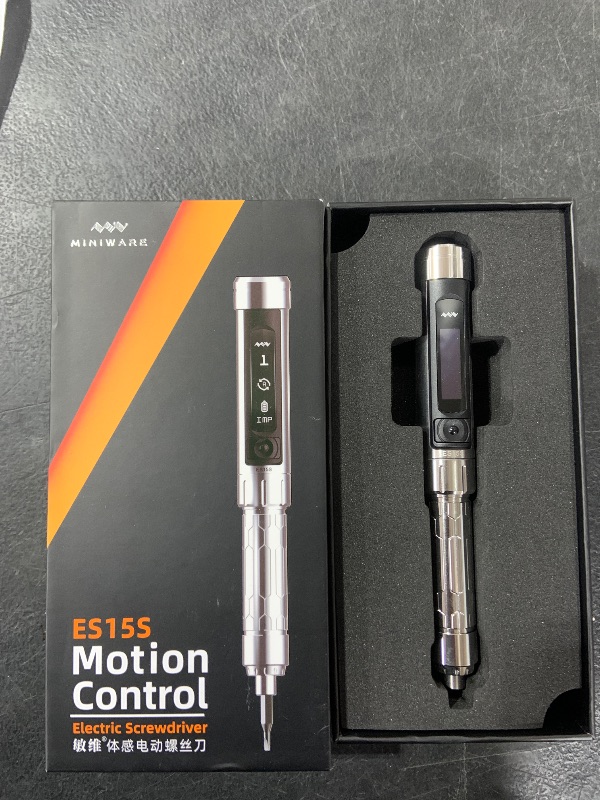 Photo 1 of YKEY Original MINIWARE ES15S Mini Electric Power Screwdriver Rechargeable Portable Small Cordless Smart Motion Control with 24 Magnetic Bits OLED Screen Repair Tool for Phone Camera Laptop