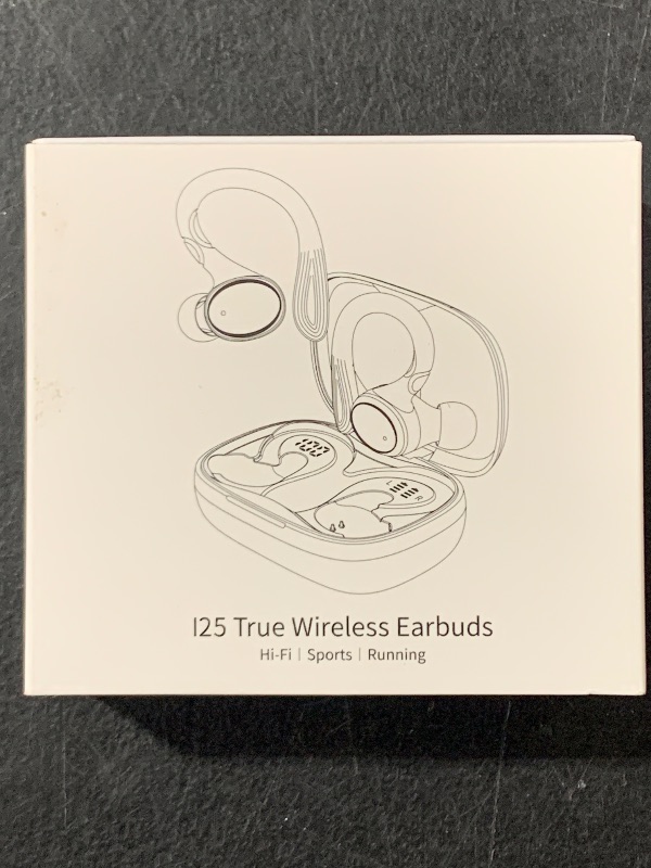 Photo 1 of Catitru Wireless Earbuds Bluetooth 5.3 Headphones Stereo Ear Buds, ENC Noise Cancelling Mic,IPX7 Waterproof Earphones with Hook for Android iOS Smart Phone Laptop Computer Sports - Black