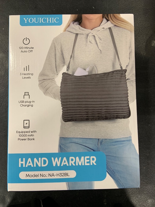Photo 1 of Hand Warmers Portable, Heated Handwarmers Bag Rechargeable with 10000MAH Power Bank Fast Electric Heating Pouch Outdoor 3 Modes Suit, Parents, Women, Kids, Hunting