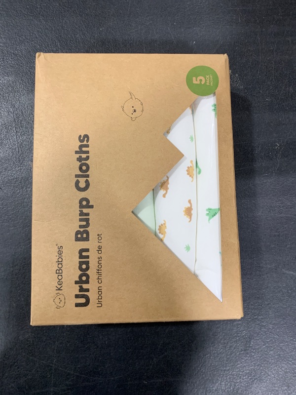 Photo 1 of Organic Burp Cloths Baby Boy & Girl - 5-Pack Super Absorbent Cotton Burping Cloths for Babies, Soft & Plush Newborn Spit Up Rags, Infant Towels for Milk Spit Up, Unisex, Large 21" x 10" (Roarsome)