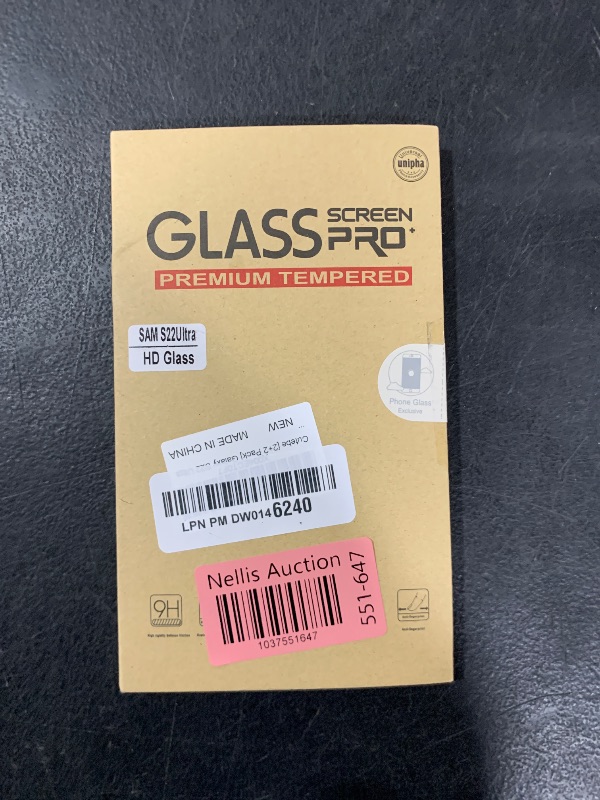 Photo 1 of Cutebe Screen Protector for Galaxy S22 Ultra 5G,2 Pack Screen Protector+2 Pack Tempered Glass Camera Lens Protector,3D Curved,9H Tempered Glass,Touch Sensitive