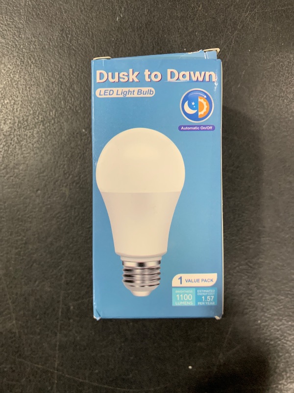 Photo 1 of Torkase Outdoor Dusk to Dawn Light Bulbs- No Timer Required, 12W(100W Equivalent), 6000K Cool White, E26 A19 Automatic Sensor LED Bulbs, Built-in Photocell Detector for Boundary, Garage, Patio