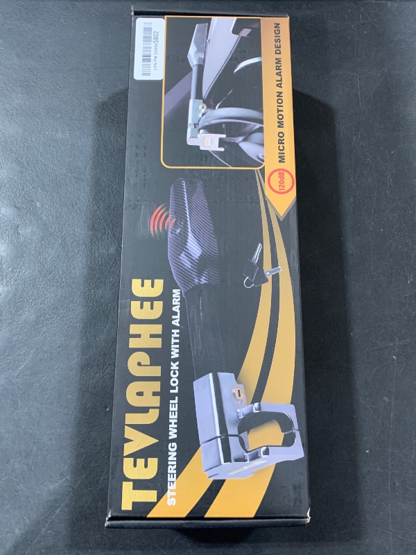 Photo 1 of Tevlaphee Steering Wheel Lock with Alarm,Heavy Duty Anti-Theft Car Device Car Lock Car Theft Prevention Universal Fit for Vehicle Truck Van SUV Car Security with 2 Keys