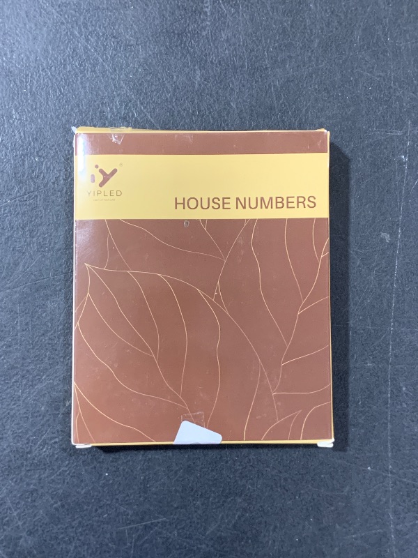Photo 1 of YIPLED 5 Inch House Numbers for Outside, Metal Address Number 9 - Modern Design, Weather-Resistant Gold Powder Coated Finish, No Fading (Gold)