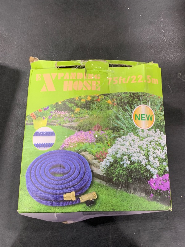 Photo 1 of Expandable Garden Hose 75 ft with 10 Function Spray Nozzle - New Patented Water Hose with 40 Layers of Innovative Nano Rubber - Lightweight, Durable, Flexible, 75ft Retractable Stretch Hose
