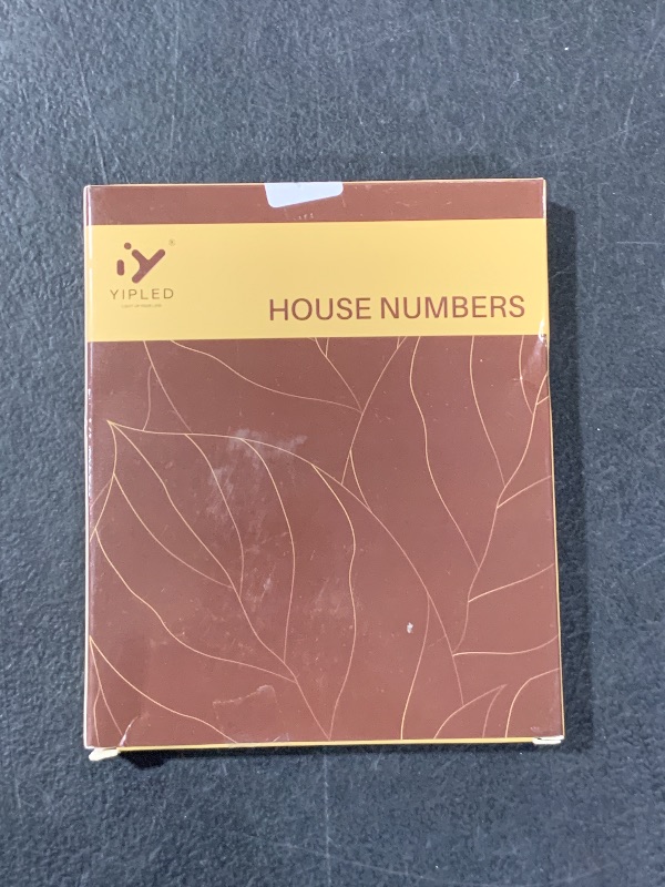 Photo 1 of YIPLED 5 Inch House Numbers for Outside, Metal Address Number 3 - Modern Design, Weather-Resistant Gold Powder Coated Finish, No Fading (Gold)