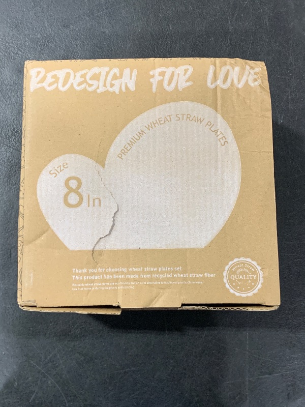 Photo 1 of Wrova Wheat Straw Plates - 8 Inch Unbreakable Dinner Plates Set of 8 - Dishwasher & Microwave Safe Plastic Plates Reusable - Lightweight Small Plates for kitchen,R.V. (Beige)