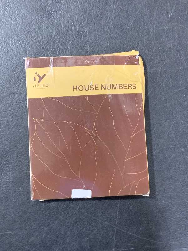 Photo 1 of YIPLED 5 Inch House Numbers for Outside, Metal Address Number 2 - Modern Design, Weather-Resistant Gold Powder Coated Finish, No Fading (Gold)