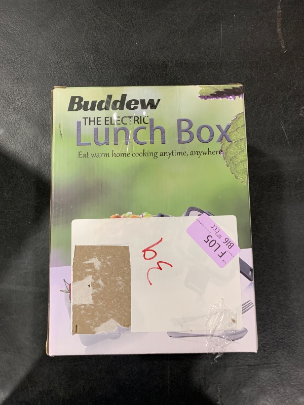 Photo 1 of Buddew Electric Lunch Box 80W Food Heater 1.8L Large Capacity Heated Lunch Box 3 in 1 12V/24V/110V Portable Lunch Warmer for Car/Truck/Home/Office with Carry Bag and Fork and Spoon (Gray)