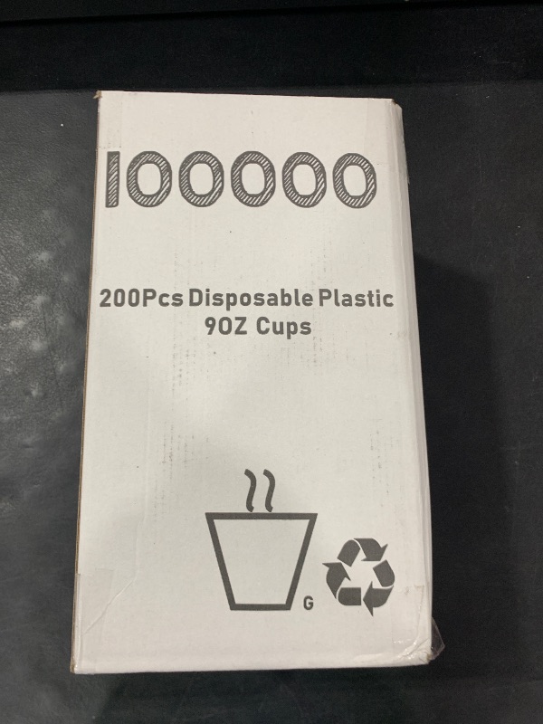 Photo 1 of I00000 200 Pack Gold Plastic Cups, 9 Oz Elegant Clear Plastic Cups Gold Rimmed Disposable Wine Glasses Fancy Disposable Party Cups Wedding Cups Drinking Tumblers Plastic Cocktail Glasses with Gold Rim