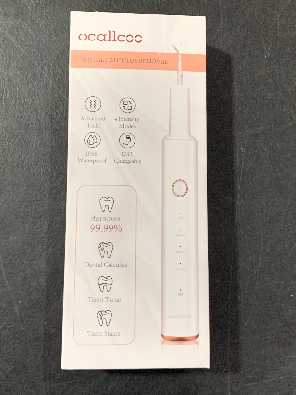 Photo 1 of Plaque Remover for Teeth, Electric Tooth Cleaner Tartar Remover for Teeth with LED Light,4 Modes Rechargeable Teeth Cleaning Kit with Dental Tools, 2 Replaceable Heads (White A)