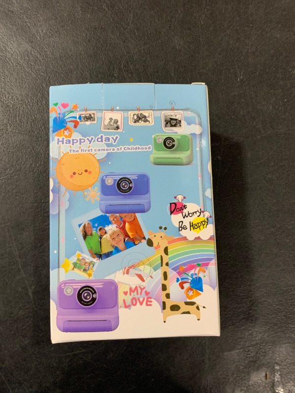 Photo 1 of Kids Camera Instant Print, Christmas Birthday Gifts for Girls and Boys, 1080P HD Video Digital Kids Camera with 32G Card, Toddler Camera for 3-12 Years Old, Purple