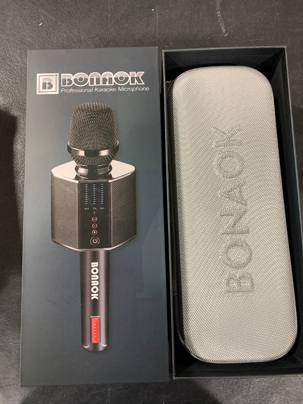 Photo 1 of BONAOK Karaoke Microphone, Portable Wireless Bluetooth Karaoke Mic for Adults&Kids Car Home Outdoor Party, Karaoke Machine for PC/All Smartphone G50 Black 2025