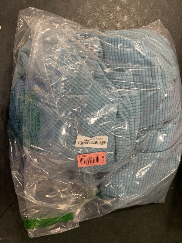 Photo 1 of H.VERSAILTEX Stretch Slipcovers Sofa Covers 2 Piece Couch Furniture Protector with Elastic Bottom, Polyester Spandex Jacquard Fabric Suit for T Cushion/Box Cushion (Sofa 72"-88", Dusty Blue)