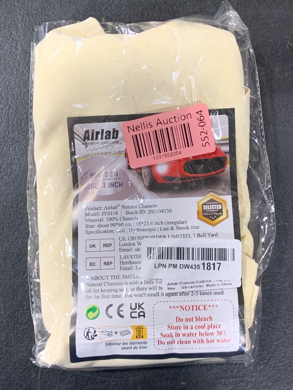 Photo 1 of Chamois Cloth for Car - 35'' x 23.6'' (5.7 sq ft) - Extra Large Drying Natural Shammy Towel Real Leather Washing Cloth Cleaning Car WipesLPNPMDW4351817
