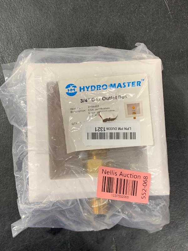 Photo 1 of HYDRO MASTER Gas Outlet Box?3/4" NPT, Gas Supply Box?White (3/4-Inch)