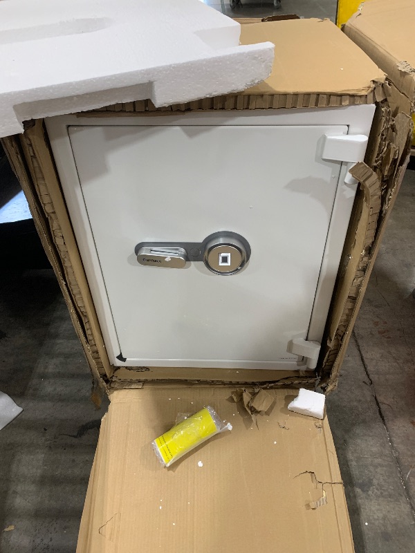 Photo 1 of Barska Biometric Digital Fireproof Security Safe with Long Locking Bolts - White - Large