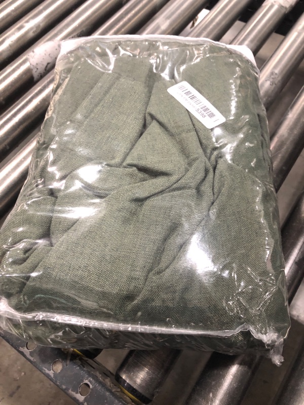 Photo 1 of MIULEE Olive Green Pinch Pleated 100% Blackout Linen Curtains for Bedroom, Room Darkening Dark Green Window Curtains 84 inches Long for Living Room, Black Out Pleat Drapes with Pin Hooks, 2 Panels