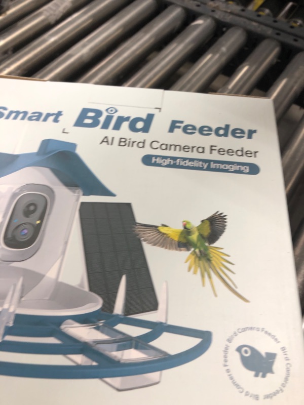Photo 1 of Bird Feeder with Camera, 4K HD AI Identify Bird's Species Camera, Outdoor Adjustable Solar Smart Birds Feeder, Auto Capture Birds Videos & Notify, Ideal Present for Bird Lover