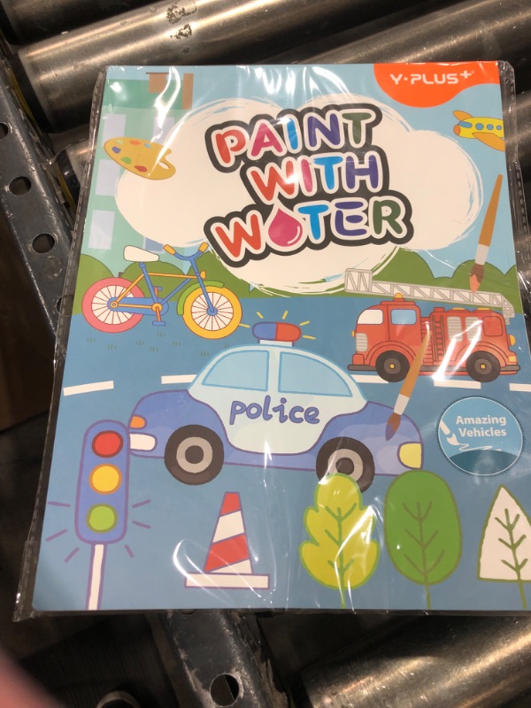 Photo 1 of YPLUS Paint with Water Books for Toddlers, Art Craft Toys Watercolor Painting Paper for Kids Gift for Drawing with Brush - Traffic
