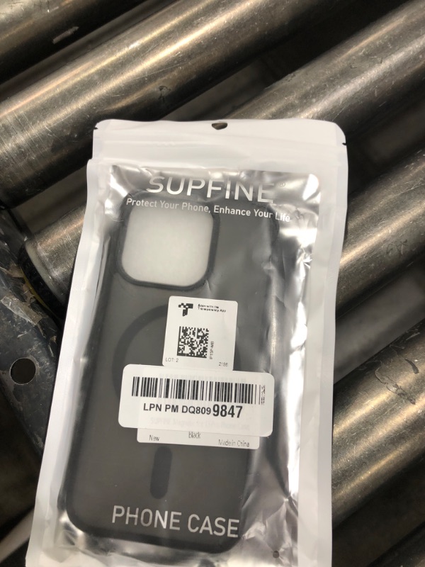 Photo 1 of SUPFINE Magnetic for iPhone 15 Pro Case (Compatible with MagSafe) (Military Grade Drop Protection) Slim Translucent Matte Shockproof with Anti-Fingerprint Phone Case, Black
